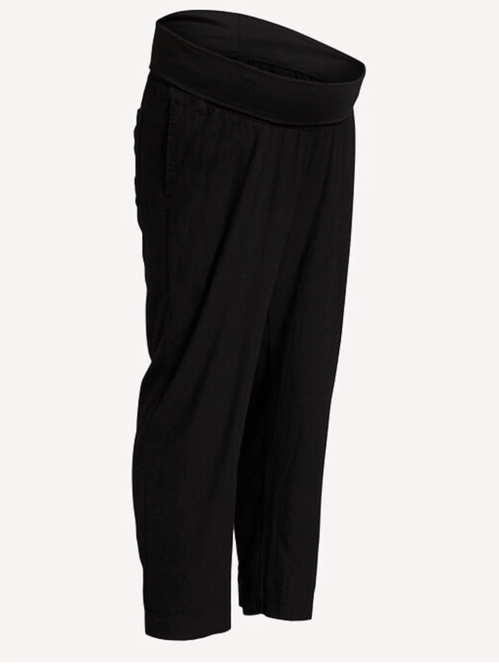 🤰Maternity Old navy roll over waist Linen Black Pants